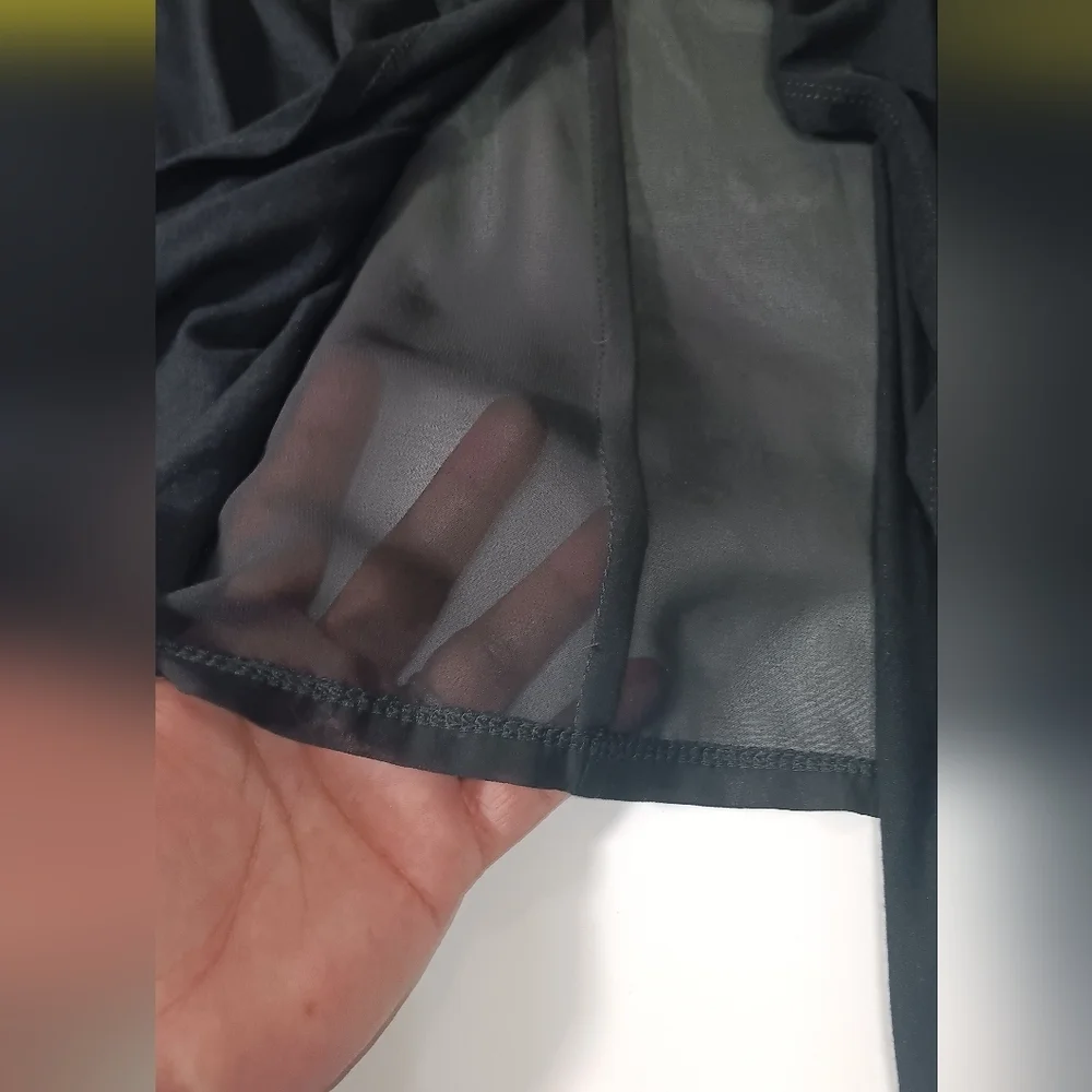 Vince Camuto Black Waterfall Cardigan Sweater - Picture 7 of 8